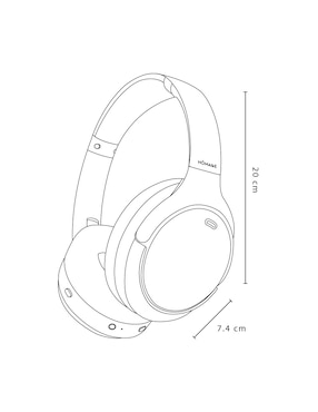 Audífonos Over-Ear Homage alámbricos e inalámbricos con cancelación de ruido