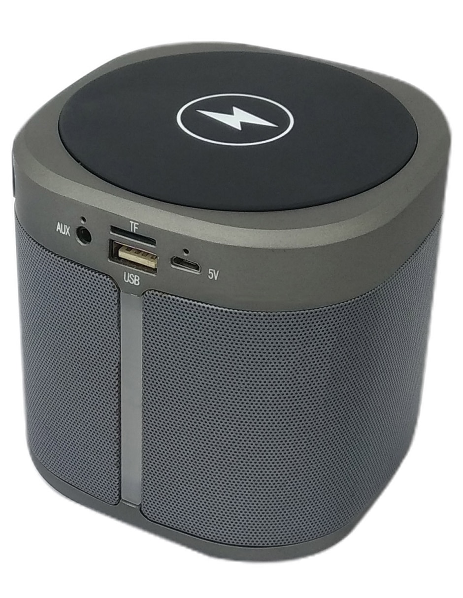 Bocina Bluetooth Misik con Cargador Inductivo y Luz Led