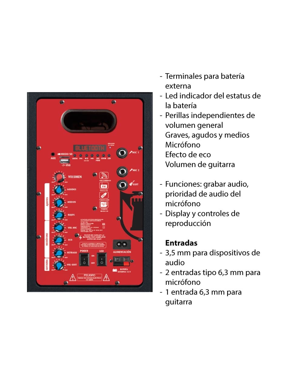 Bafle portátil ksw-4115mx 2